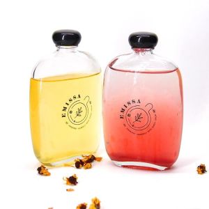  Airtight Freezer Safe Juice Bottles Kombucha Glass Bottles Square Manufactures