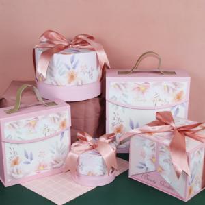 China New Creative Pink Flower Candy Boxes Wedding Party Gifts Box Paper Chocolate Boxes Package on sale