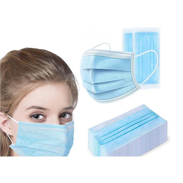 Anti Bacteria Blue Half EN149 2001 Earloop Face Masks