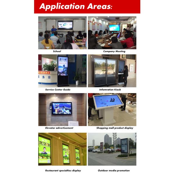 TFT Type Digital Advertising Display Digital Signage Commercial Displays