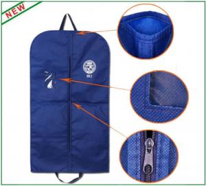  Peva Fold Down Hanging Suit Garment Bag For Suits , Storage Hanging Clothes Bag Manufactures