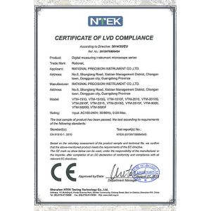 Huizhou Tianzhuo Chuangzhi Instrument Equipment Co., Ltd. Certifications