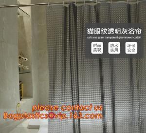  New popular transparent printed peva shower curtain, Polyester Shower Curtain Fabric For Bath Curtain, waterproof bath w Manufactures