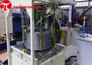  Automated PLC Control Vertical Pvc Hose Coil Packing Wrapping Machine4m/Min Roller Speed Manufactures