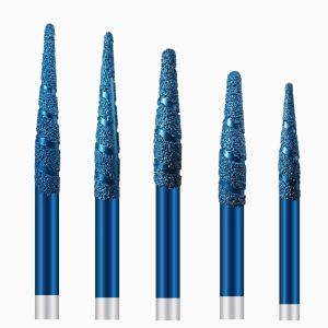 Brazed diamond carving tools blue cnc router bit for marble Carving
