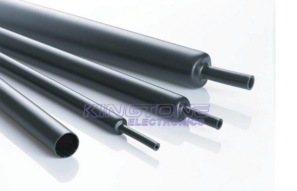 Quality Black Dual wall adhesive lined heat shrink polyolefin tubing W-1-SB(2X) for sale
