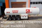 factory price 60 CBM Tri axles LPG gas tank semi trailer for sale, high quality