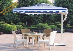 China Square UV Protection Waterproof Aluminum Side Stand Patio Umbrella on sale