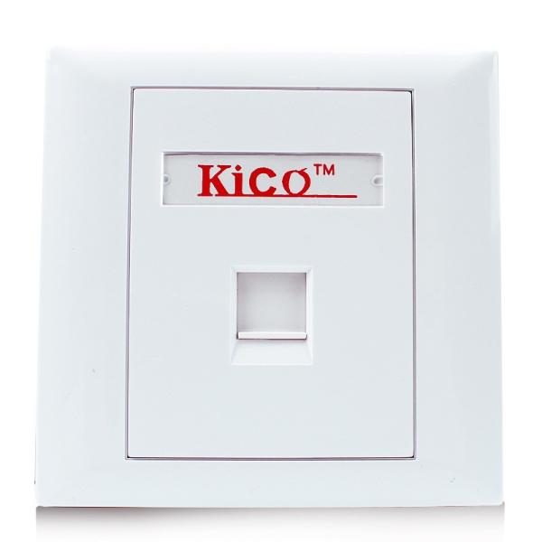 Kico cat6 cat5 cat7 RJ11 RJ45 single port pvc faceplate Type 86*86 Networking Faceplate