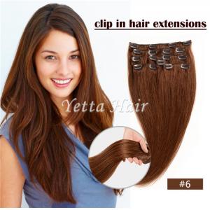 China Simplicity Pre Bonded Keratin Hair Extensions / Clip In Hair Weave Color 6# on sale