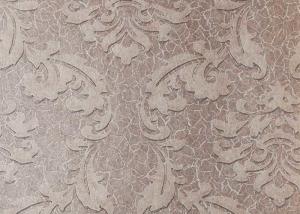  Floral Wet Embossed Non - Woven European Style Wallpaper For Study Room Manufactures
