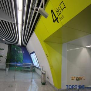 China CTC Bright Yellow Aluminum Porch Column Covers Materials Decorational Interior Metal Wall Cladding Panels on sale
