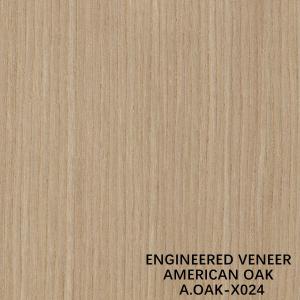  OEM Engineered Wood Veneer American White Oak X024 Dark Yellow For Cabinet Manufactures