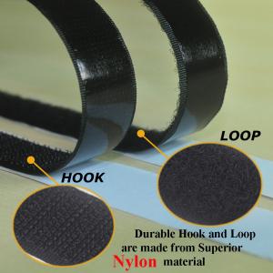  Black 25m Self Adhesive Hook And Loop Tape Double Sided Manufactures