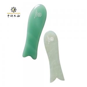  Fish Shaped Natural Gua Sha Scraping Massage Tool Jade Manufactures