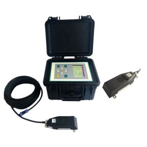 Portable flow meter for open channel area speed ultrasonic flow meter