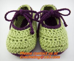 China Crochet Baby Boy Booties Socks Knitted Newborn Loafers Shoes Plain Infant Slippers Footwea on sale