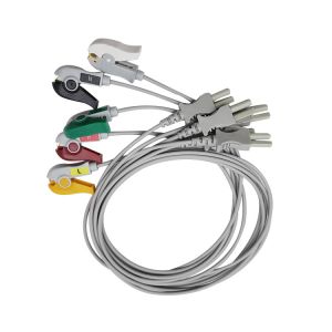  Spacelabs 5 Lead ECG Leadwire Snap/Clip TPU Jacket Gray 0.9m 700-0007-08 700-0006-08 Manufactures