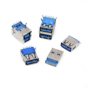 Single or Dual Port USB 3.0 Type A Female Socket Jack PCB Board Connector For
