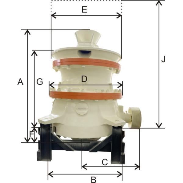 RGP100S Model Single Cylinder Hydraulic Cone Crusher for Quartz Stone Secondary Crushing