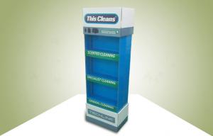  Double Face Show Three Shelf POS Cardboard Displays Sell Cleaning Products Manufactures