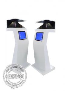 China Totem Touch Kiosk Computer 3d Hologram Showcase Reflective Glass Screen on sale