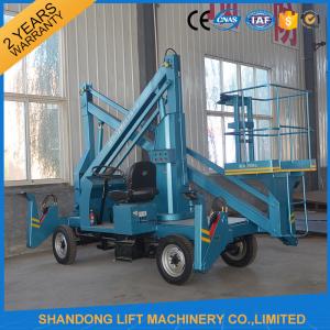 Commercial Hydraulic Articulated Trailer Boom Lift Rental , 8m Rotating Truck Mounted Aerial Lift Manufactures