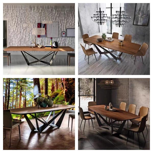 Elegant Craft Industrial Wood Dining Tables 750mm Hight Rectangle Timeless