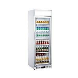 360L upright single door ABS inner direct cooling commercial display beverage
