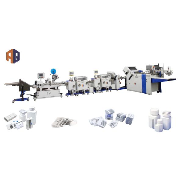 Easy Operating Large Format Pharmaceutical Leaflet Folding Machine Pharma Outsert Production System
