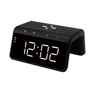 Buy cheap Black Cell Phone Wireless Charger 3 In1 High Power With Alarm Clock from wholesalers