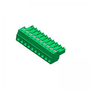  WCON 3.81mm Female Terminal Connector  PA66 Green Without Ear 6P Matte Tin 110 / Tray ROHS Manufactures