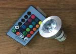 Shopping Mall RGB 3 Watt LED Spot Bulbs With Remote Control 16 Colors 24 Keys