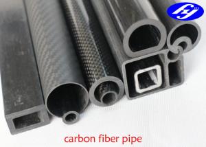  Various Shape Carbon Composite Material , Special Section Pultrusion Carbon Fiber Tube Manufactures