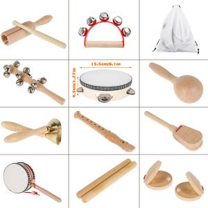 Percussion Wooden Musical Toys For Toddler Educational Manufactures