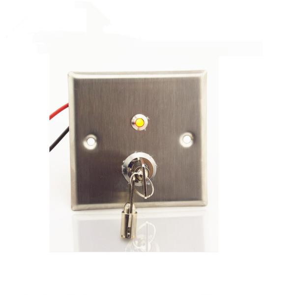 Quality silvery color metallic surface Door Exit button access control switch automatically reset Door intercom Release for sale