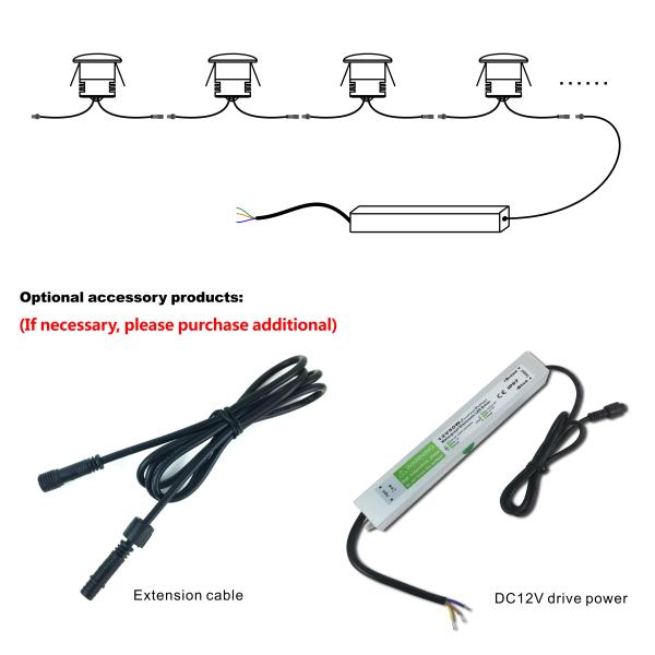 LED Footlights 1W,95lm,5050SMD LED,DC12V