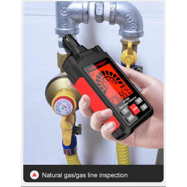 HT609 Gas Leak Detector Combustible Gas Detector Display Temperature Humidity Gas Analyzer Electric Tester Tool