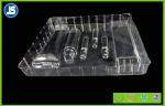 PVC Clear Plastic Cosmetic Trays Embossing Printing , Transparent Cosmetic Trays