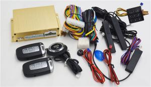 Key Remote Car Alarm With Push Button Start , Ignition Engine Start Stop Button Kit