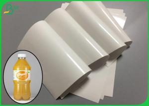 China White Mirror Coated 1 Side 80gsm 90gsm Chrome Coated Paper To Juice bottles Label on sale
