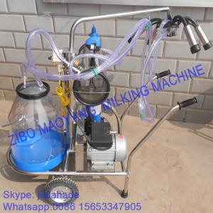  Vacuum Pump Typed Single Bucket Mobile Milking Machine, hot sale portable milking machine for small farms Manufactures