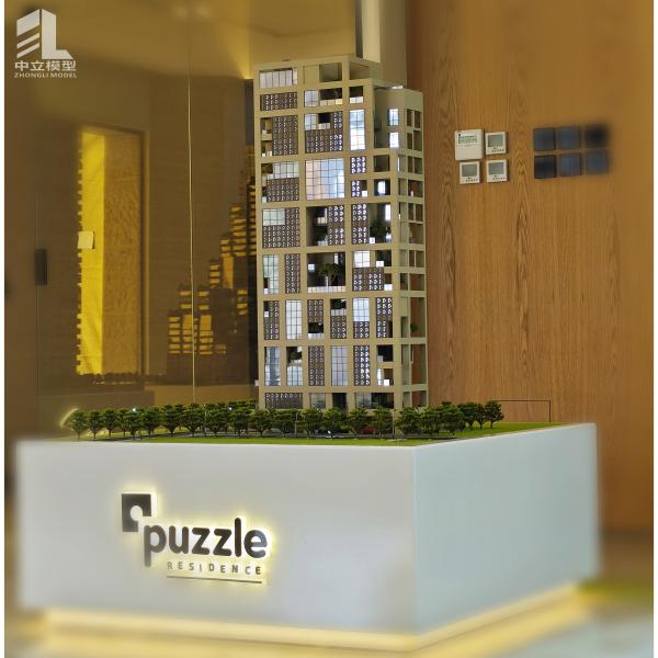 Puzzle Residence High - rise Architectural Scale Model for Professional Display