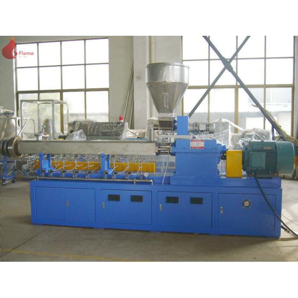 Quality PLC Co - rotating Plastic Extruder Machine Alloy Twin Screw of modular for sale