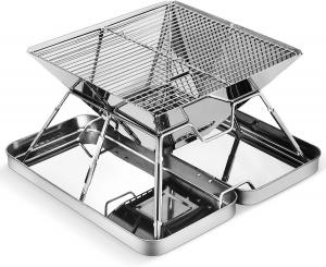  Picnic Outdoor Charcoal Barbecue Grill, Portable Charcoal Grill, Folding Stainless Steel Camping Fire Pit Manufactures