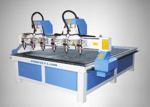  High Accuracy 4 Heads CNC Router Machine for MDF / Acylic / Stone / Marble Manufactures