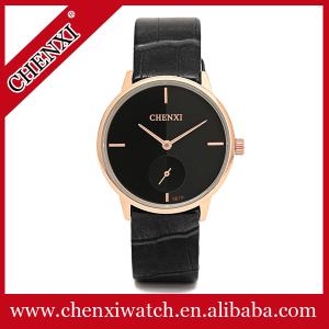 China 5 Colors in Stock Black White Brown Couples Watch for Lover Birthday Gift Watches Man Rose Gold Leather Watches Men on sale