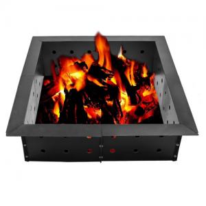 China Square Outdoor Fire Pit Ring 36 Outside Diameter 30 Inside Heavy Duty Steel Fire Ring with Heat Resistant Paint on sale