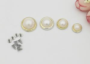  Semicircular Pearl Decorative Rivet Heads Abrasion Resistant Environmental Plated Manufactures