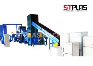 China Waste Refrigerator Plastic Washing Recycling Machine with Crusher 15-100 Sets/hour on sale
